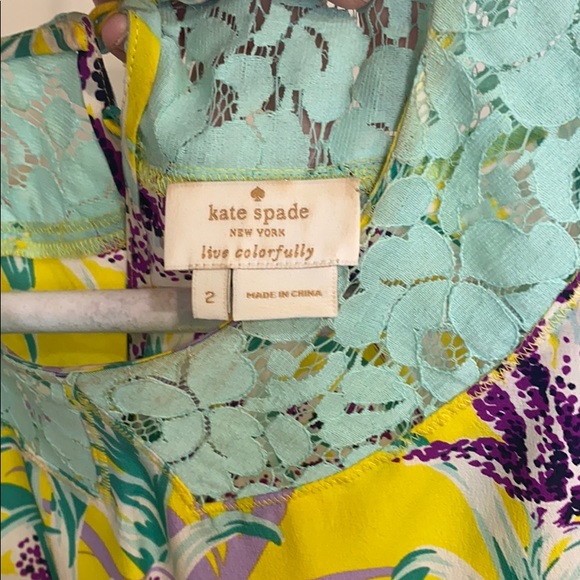 Kate Spade Floral Silk Blouse 2 XS - Picture 3 of 3